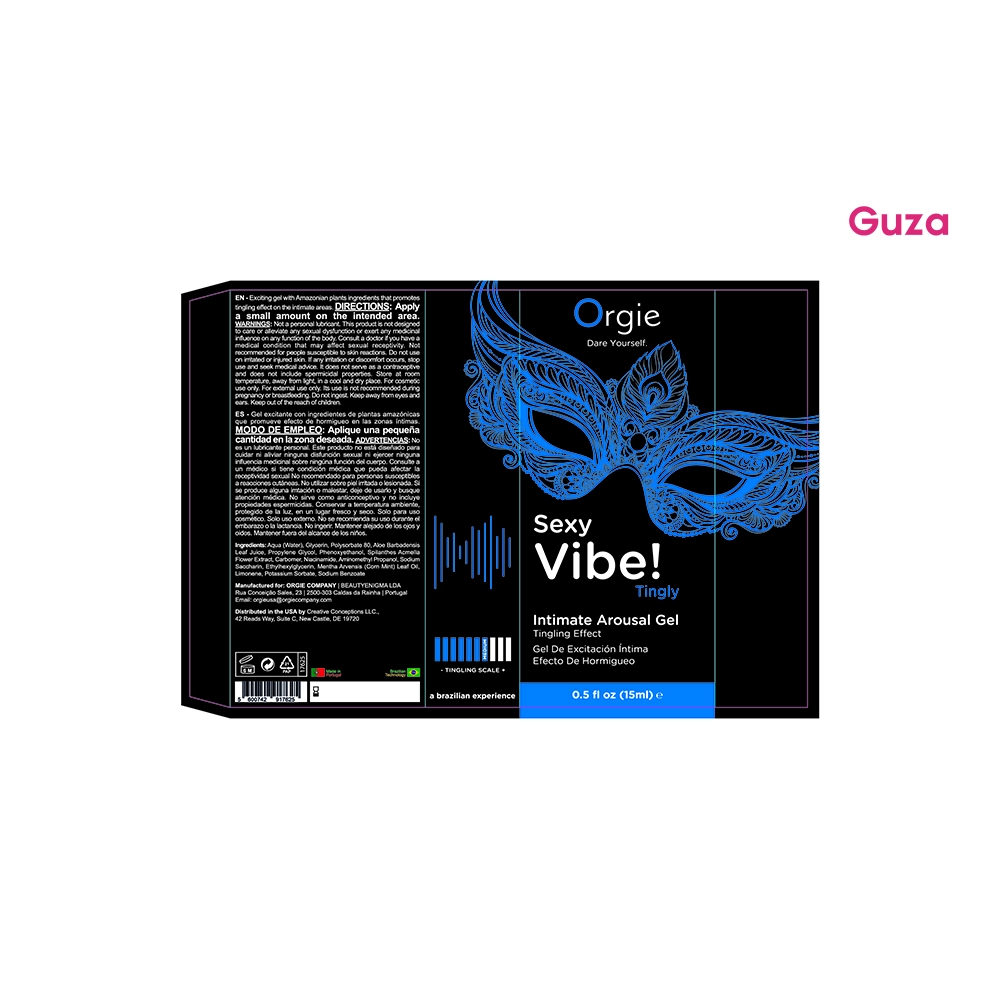 Интимный гель Orgie Sexy Vibe! Tingly, черный, с эффектом покалывания, 15 мл — фото 3