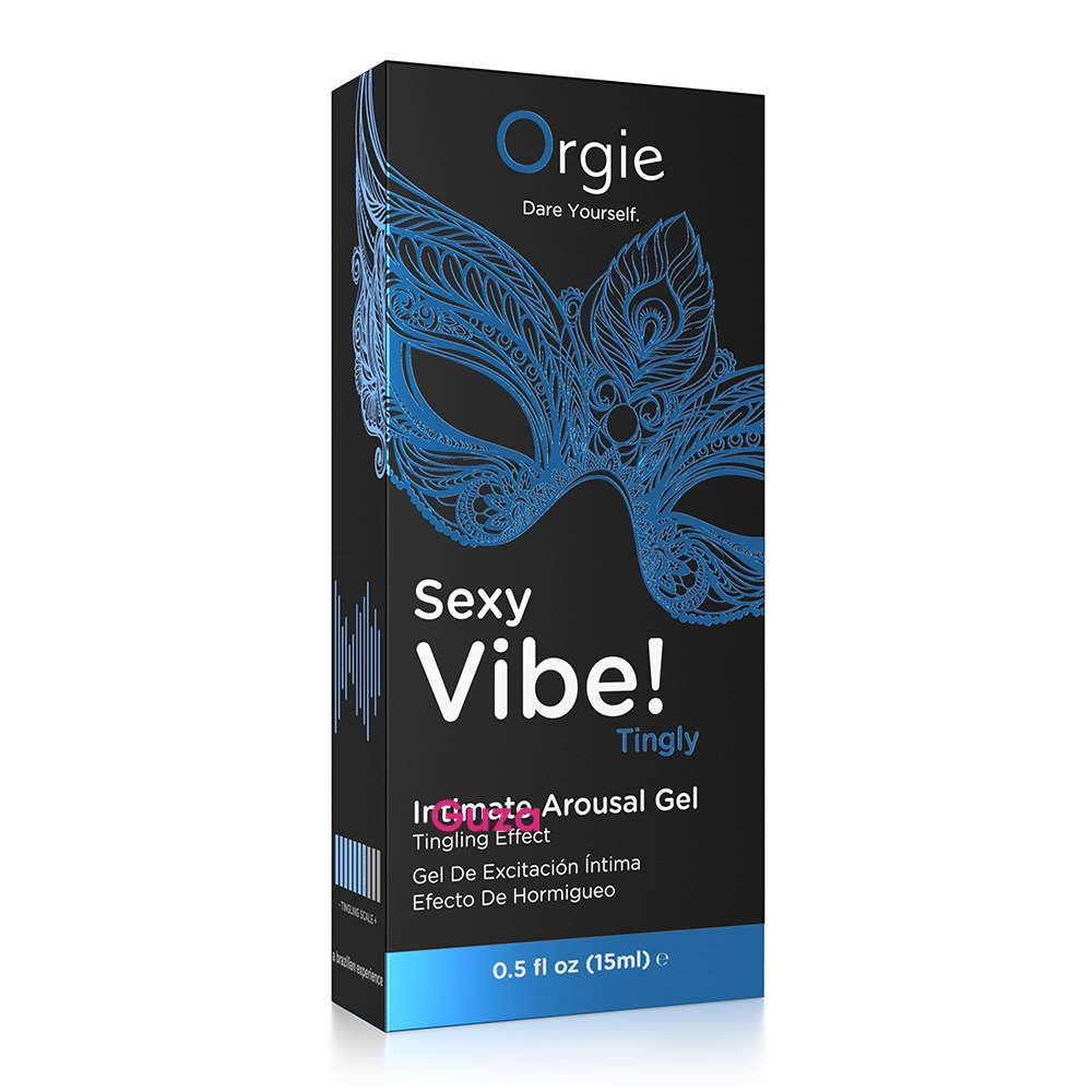 Интимный гель Orgie Sexy Vibe! Tingly, черный, с эффектом покалывания, 15 мл — фото 1