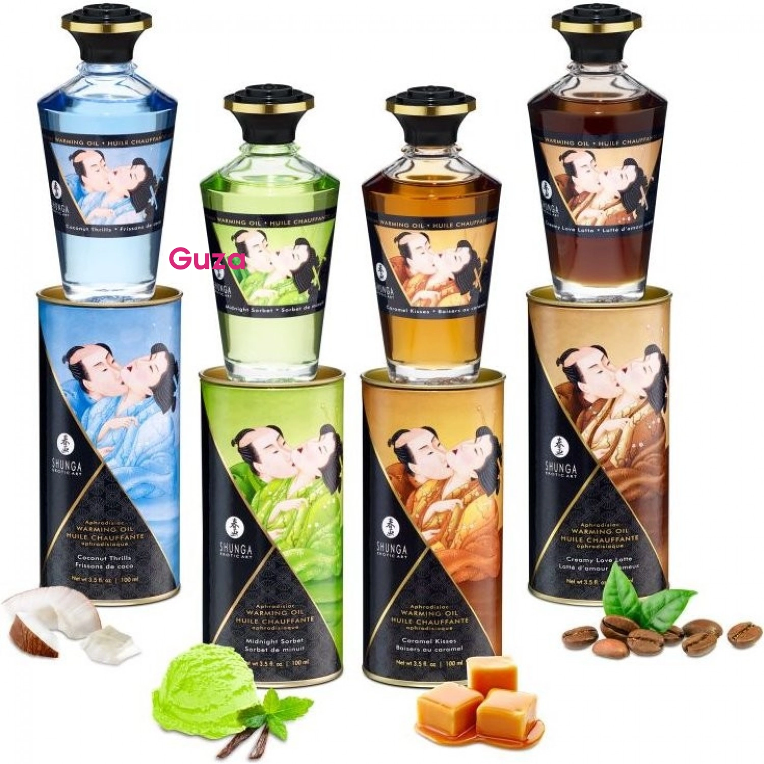 Массажное масло согревающее Shunga Caramel Kisses 100 мл — фото 5