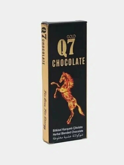 Шоколад Q7 Gold Herbal Blended, плитка в фольгированной упаковке, в картонной коробке с дизайном для женщин или с изображением лошади — фото 3