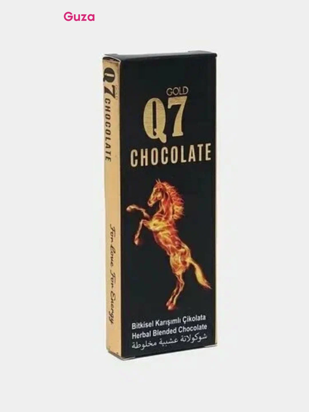 Шоколад Q7 Gold Herbal Blended, плитка в фольгированной упаковке, в картонной коробке с дизайном для женщин или с изображением лошади — фото 2