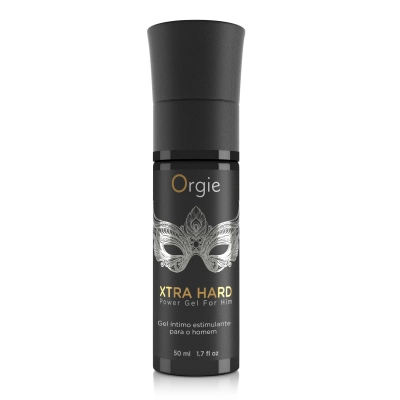 Интимный гель Orgie XTRA HARD Power Gel For Him, чёрный флакон 50 мл с маской — фото 3
