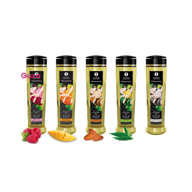 Массажное масло Shunga Desire Vanilla Fétiche, 240 мл, в прозрачной бутылке с восточным рисунком — фото 2