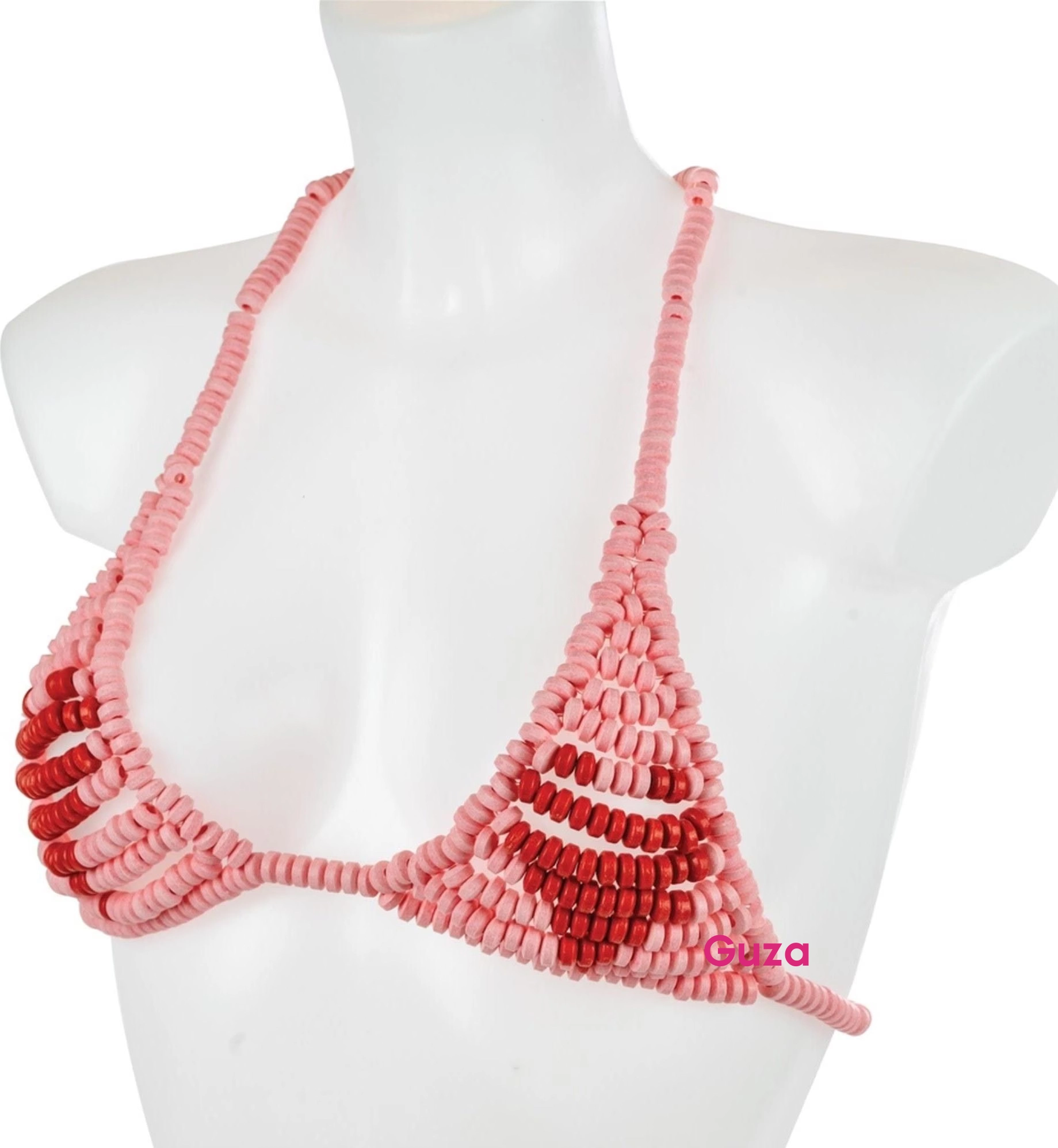 Съедобный бюстгальтер Lovers CANDY Bra, розово-красный — фото 2