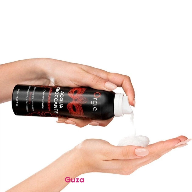 Orgie Acqua Croccante Strawberry Crunchy Mousse, Эффервесцентная массажная пена с клубникой, 150 мл — фото 3