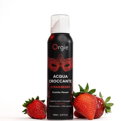 Orgie Acqua Croccante Strawberry Crunchy Mousse, Эффервесцентная массажная пена с клубникой, 150 мл