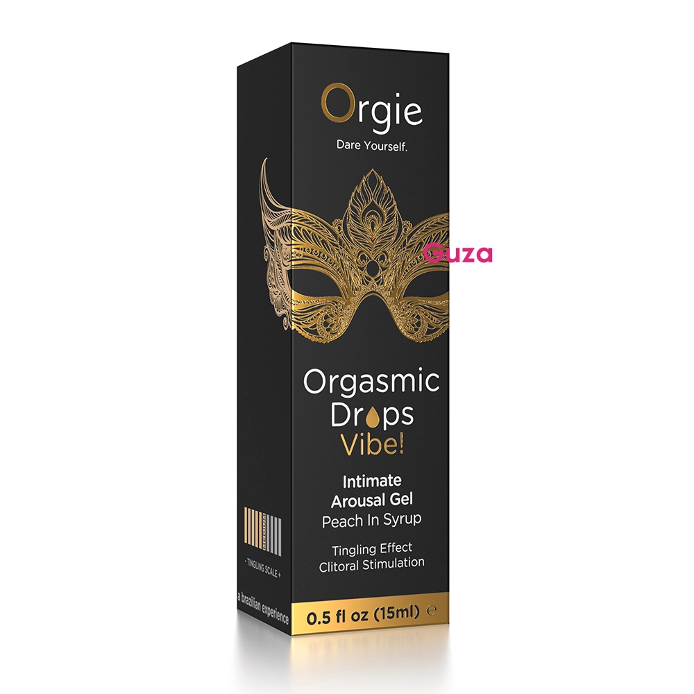 Интимный гель Orgies Orgasmic Drops Vibe! с покалывающим эффектом, персиковый, 15 мл — фото 1