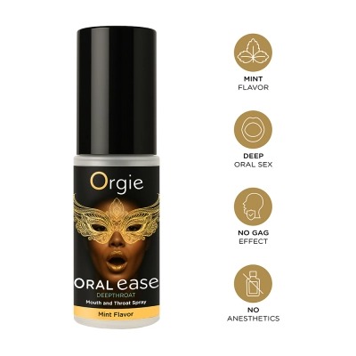 Интимный спрей для рта и горла Orgie Oral Ease Deepthroat, мятный вкус, 15 мл — фото 4
