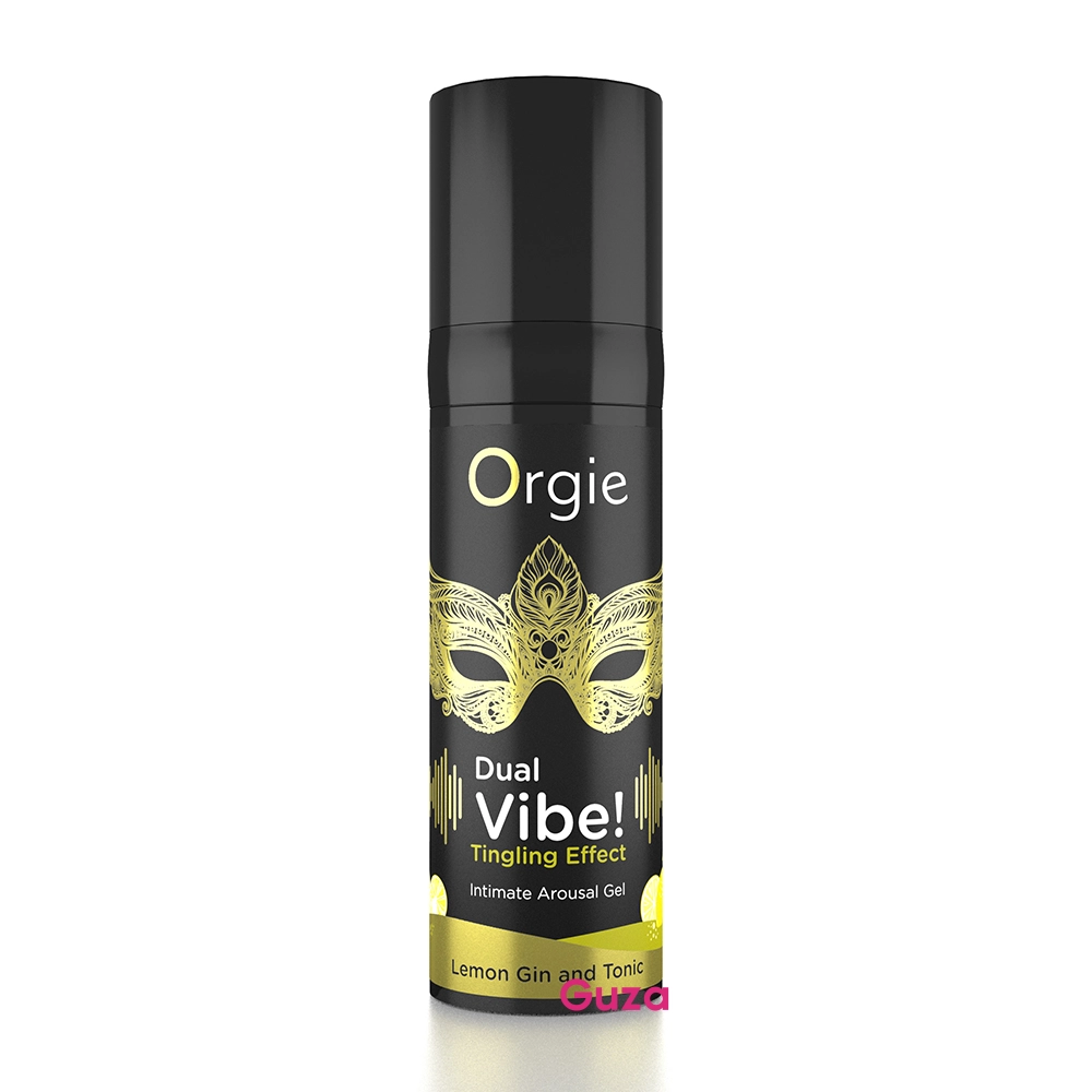 Интимный гель Orgie Dual Vibe! с эффектом покалывания, аромат лимона и джина, 15 мл — фото 2