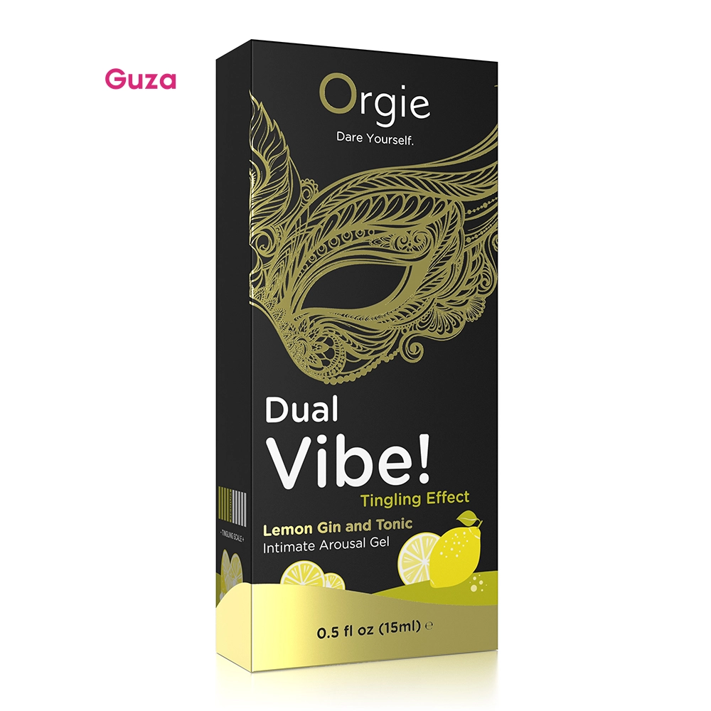 Интимный гель Orgie Dual Vibe! с эффектом покалывания, аромат лимона и джина, 15 мл — фото 1