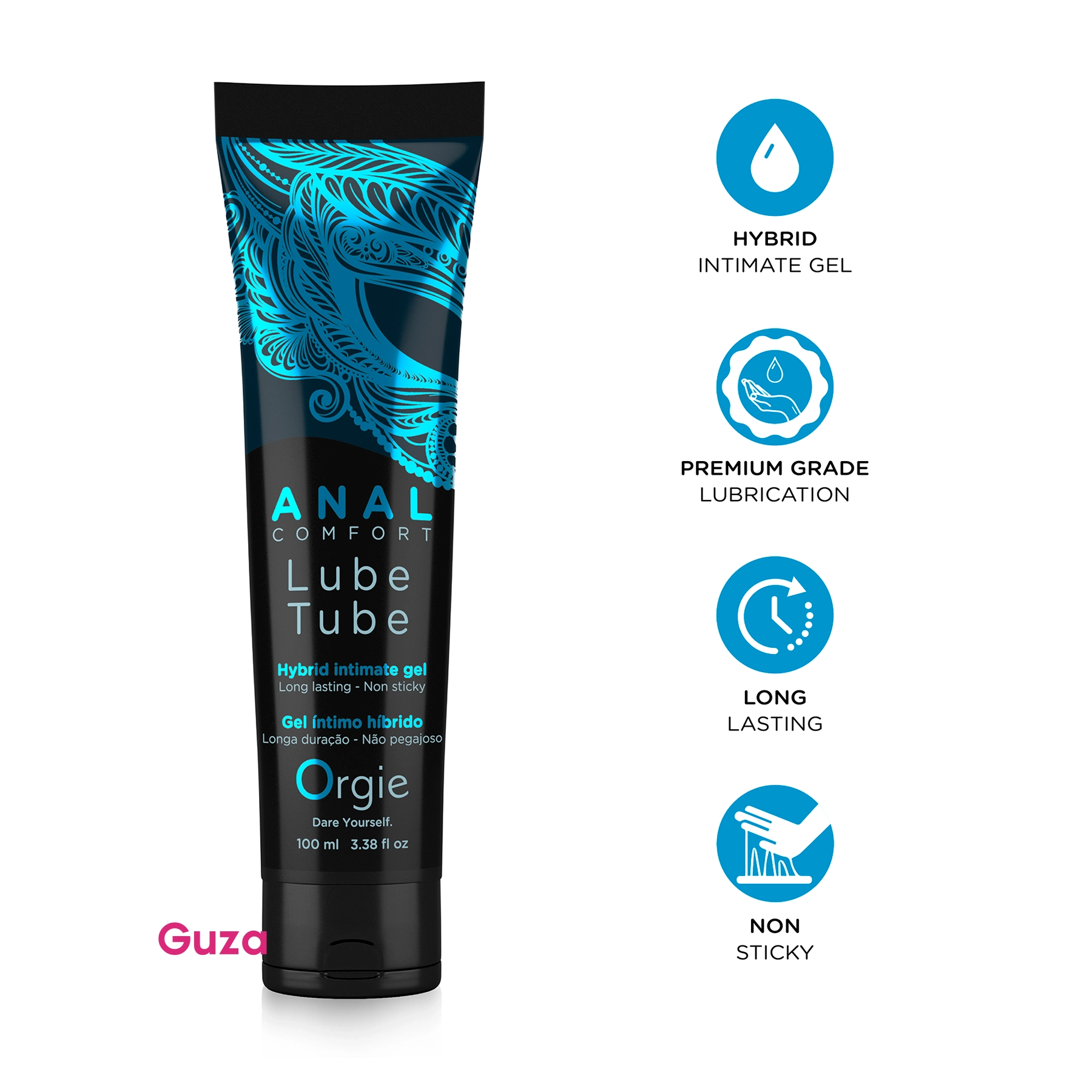 Интимный гибридный гель Orgies ANAL COMFORT Lube Tube, стойкий, нелипкий, 100 мл — фото 4