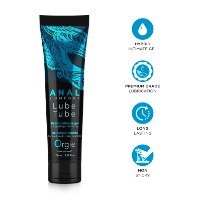 Интимный гибридный гель Orgies ANAL COMFORT Lube Tube, стойкий, нелипкий, 100 мл — фото 4