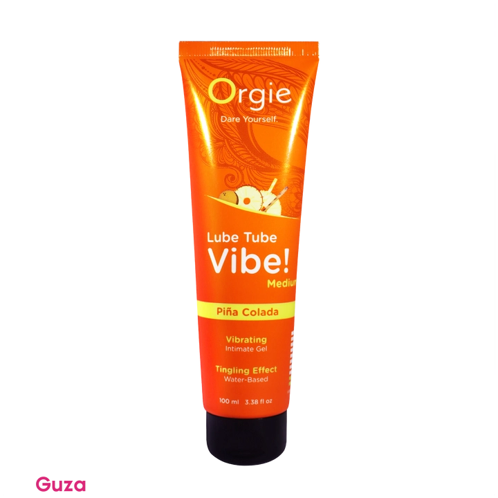 Orgies Lube Tube Vibe! Intimate Gel Piña Colada, водная основа, вибрирующий и покалывающий эффект, 100 мл — фото 1
