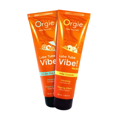 Orgies Lube Tube Vibe! Intimate Gel Piña Colada, водная основа, вибрирующий и покалывающий эффект, 100 мл — фото 4