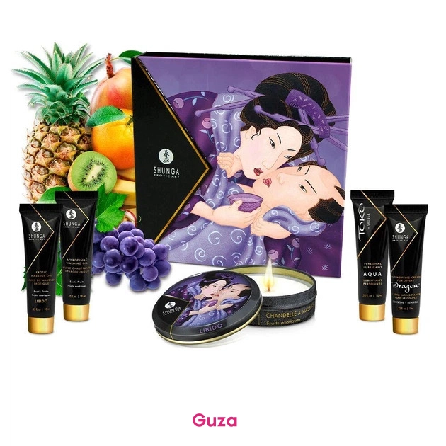 Подарочный набор Shunga Erotic Art Exotic Fruits с массажными маслами, лубрикантом и свечой — фото 10