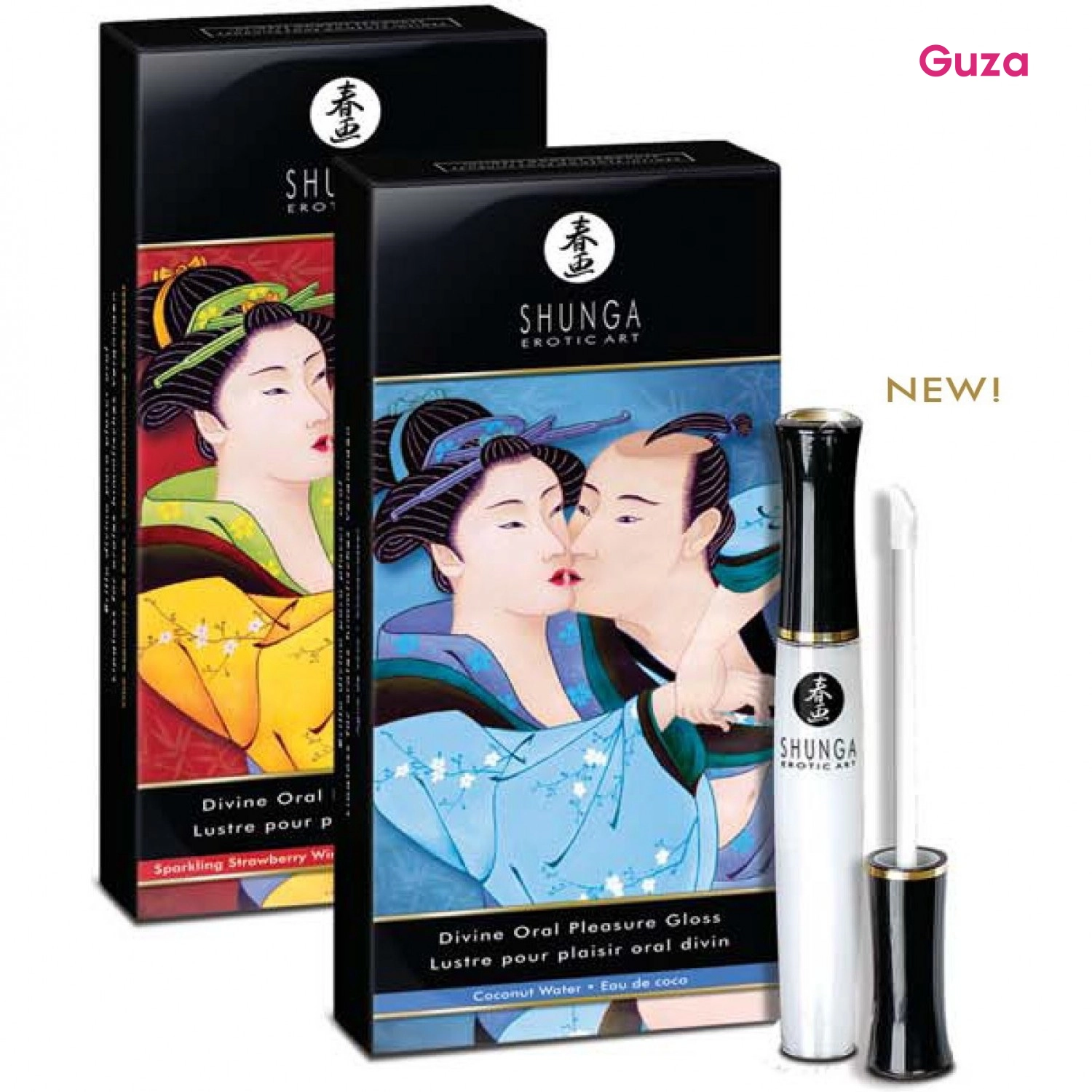 Оральный блеск Shunga Divine Oral Pleasure Gloss, белый тюбик с черной крышкой, аромат кокосовой воды — фото 1