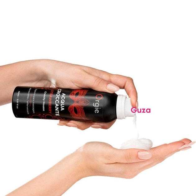 Массажная пена Orgie Acqua Croccante Strawberry, шипучий мусс с ароматом клубники, 150 мл — фото 3