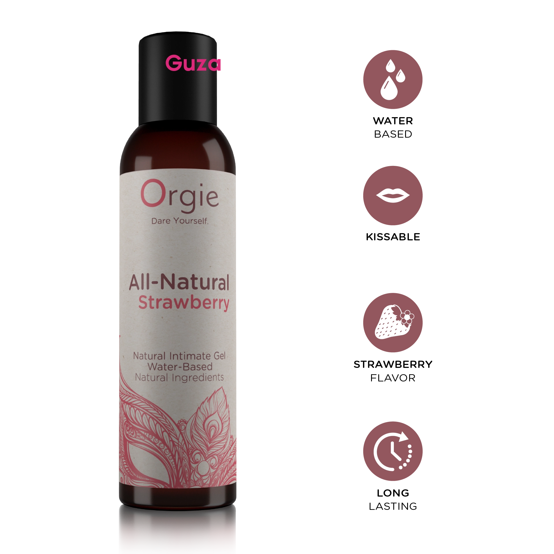 Orgies All-Natural Strawberry Интимный гель на водной основе с ароматом клубники — фото 3