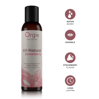 Orgies All-Natural Strawberry Интимный гель на водной основе с ароматом клубники — фото 4