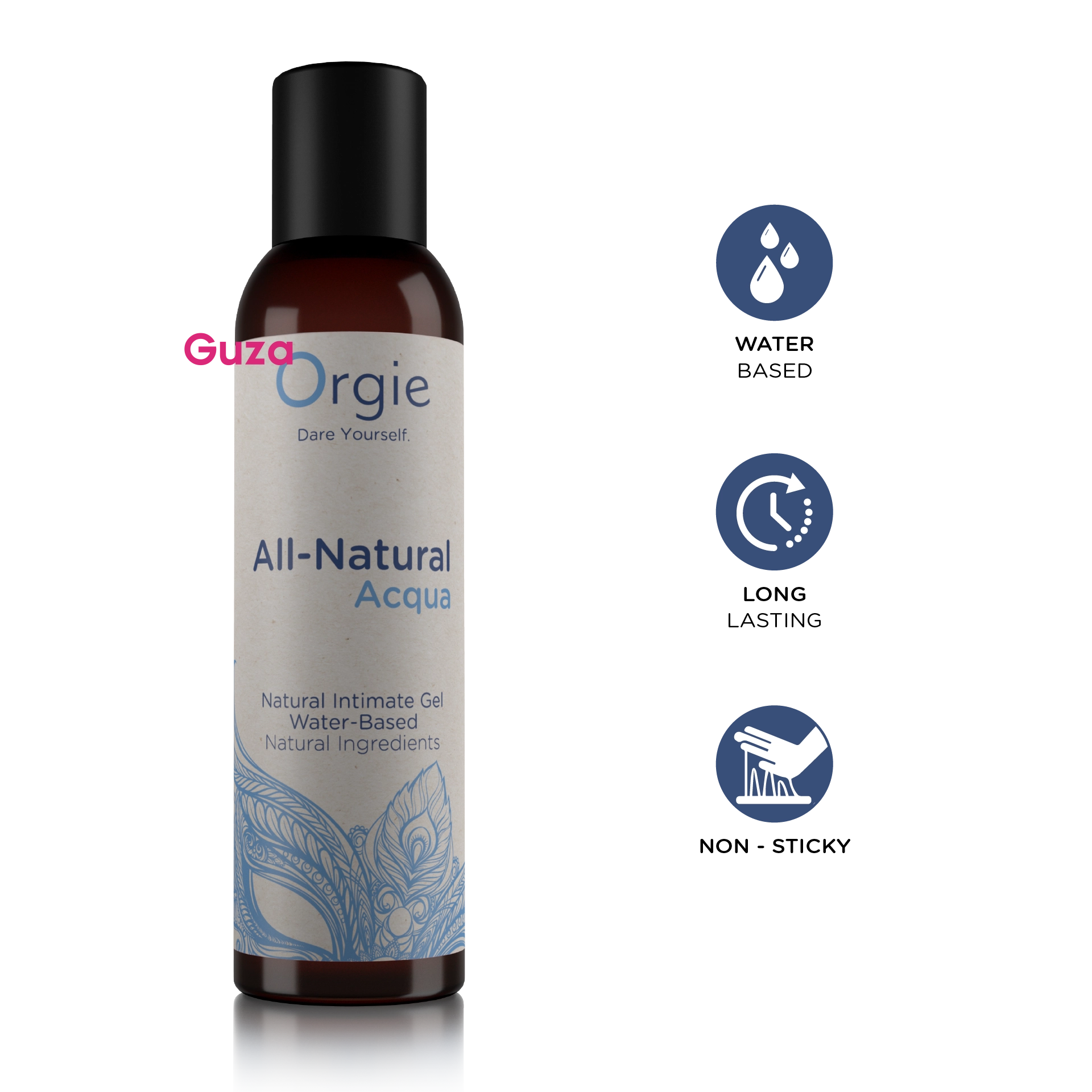 Интимный гель Orgies All-Natural Acqua на водной основе, с натуральными ингредиентами, длительного действия, нелипкий — фото 3