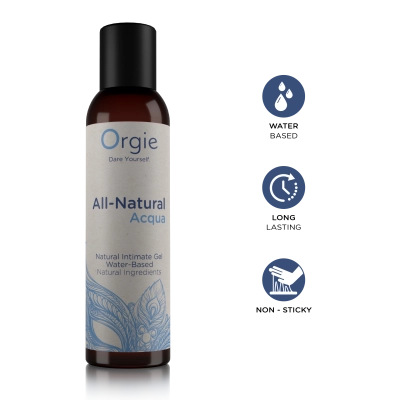 Интимный гель Orgies All-Natural Acqua на водной основе, с натуральными ингредиентами, длительного действия, нелипкий — фото 4