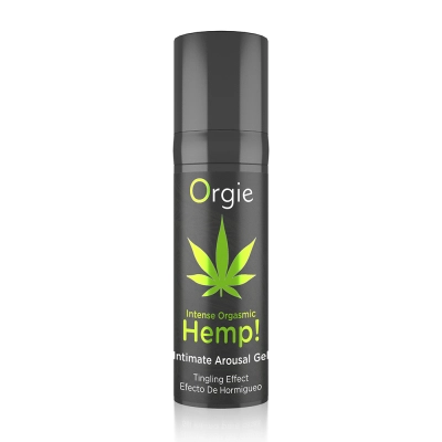 Интимный гель Orgies Hemp с покалывающим эффектом, 15 мл, в черном флаконе — фото 3
