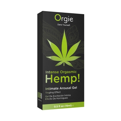 Интимный гель Orgies Hemp с покалывающим эффектом, 15 мл, в черном флаконе
